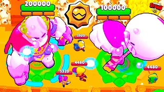 ШОК! ОГРОМНЫЙ СЭМ И ГАС ХИЛ ЧИТ +100,000 ХП! ПРОТИВ ВСЕХ БРАВЛЕРОВ BRAWL STARS