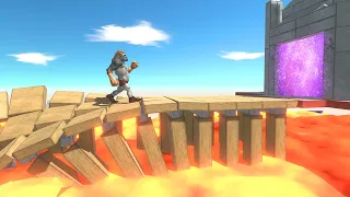 Run From the Collapsing Bridge Into the Portal - Animal Revolt Battle Simulator