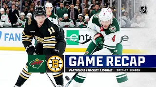 Wild @ Bruins 12/19 | NHL Highlights 2023