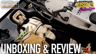 Hot Toys Mandalorian Scout Trooper, Grogu & Speeder Bike Star Wars Unboxing & Review