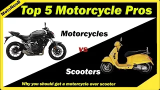 TOP 5 Motorcycle Pros of Owning a Motorcycle VS Scooter