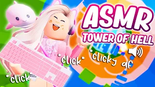 ROBLOX Tower of Hell but it's KEYBOARD ASMR... *VERY CLICKY* #2