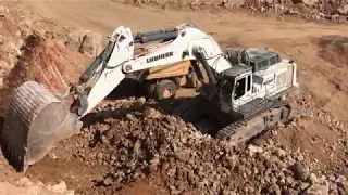 Liebherr 984 Excavator Loading Caterpillar And Komatsu Dumpers - Sotiriadis Ate