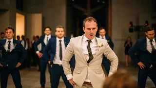 Groom Surprises Bride with Best Groomsmen Dance Ever