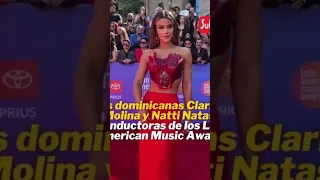 Las dominicanas Clarissa Molina y Natti Natasha, conductoras de los LatinAmerican Music Awards