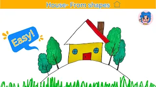 How to draw a House | Easy Drawings for kids