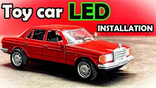 Customize toy car Mercedes Benz w123 with LED lights