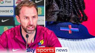 Gareth Southgate reacts to England flag kit controversy