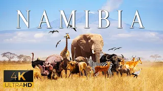 FLYING OVER NAMIBIA (4K UHD) - Calming Music With Stunning Beautiful Natural Film For Luxury Lobbies