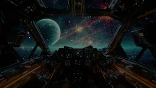 🎵 Interstellar Odyssey | Deep Space Ambience Music | Relaxing in your Star Ship in Space | 3 hours