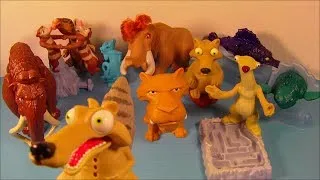 2005 ICE AGE 2 THE MELTDOWN SET OF 10 BURGER KING COLLECTORS MOVIE TOY'S VIDEO REVIEW