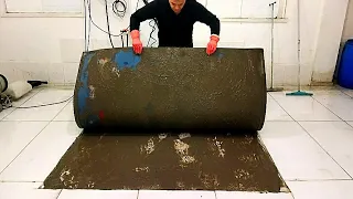 Extremely filthy children's carpet cleaning satisfying rug cleaning ASMR