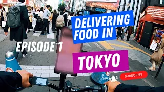 Delivering Food in Tokyo. Uber Eats, Saturday lunch time. Oct. 14. 2023