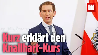 Österreich trifft wegen Corona radikale Entscheidungen | Kanzler Kurz gibt Erklärung ab
