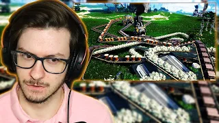Daxellz Reacts to Lets Game It Out What Happens When You Let a Maniac Build a Factory - Satisfactory