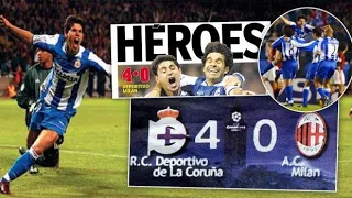 Deportivo La Coruña vs Milan 4-0 All Goals & highlights ( 2004 UEFA Champions League  )