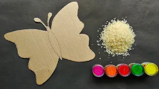 Butterfly wall decoration idea | Unique Wallhanging Craft | Easy Cardboard Craft