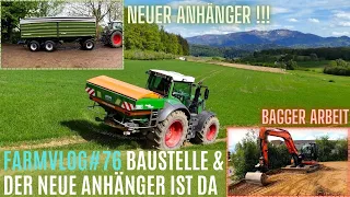 FarmVlog#76 Unser neuer Anhänger ist da😍 / Endlich Baustelle! 🚧👷🏼‍♂️