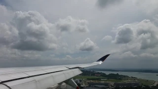 Singapore Airlines SQ957 Airbus A350-900 landing @ Changi Airport Singapore