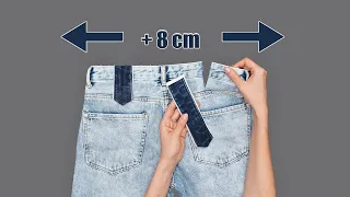 Sewing trick how to upsize jeans in the waist quickly and simply!