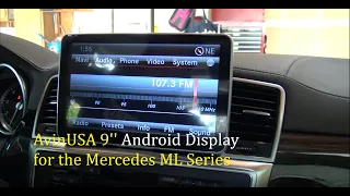 AvinUSA 9inch android display upgrade for Mercedes ML350 installation DIY