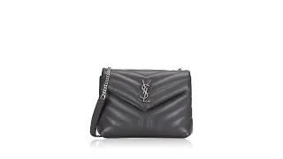 Saint Laurent Matelasse Y Loulou Small Chain Bag Dark Grey