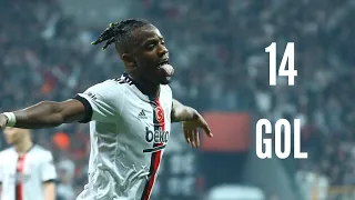 Michy Batshuayi Beşiktaş 2021 22 sezonu golleri - 14 Gol (Gol kralları 2021/22)