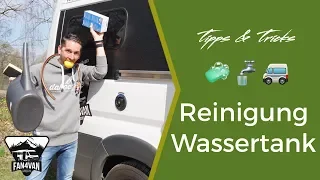 Wassertank Reinigung im Wohnmobil / Wohnwagen - Wasserhygiene ganz einfach!