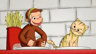Nicke Nyfiken | Nicke lär sig om pasta | Tecknad Film för Barn
