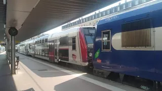 Départ RER-C Z8800 + Z20900 Transilien en gare de Versailles-Chateau-Rive-Gauche