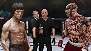 BRUCE LEE VS THE CURSE 😰*MYTHICAL WAR* (EA SPORTS UFC 4) UFC KNOCKOUTS | BRUCE LEE FIGHT | UFC 2023