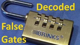 (picking 444) Decoded: BRINKS 4 wheel combination padlock / false gates (quickly, no tools)