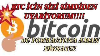 BİTCOIN VE ALTCOINLER ICIN SIZI SIMDIDEN UYARIYORUM KRITIK BU FORMASYONA AMAN DIKKAT ALTCOIN CRYPTO