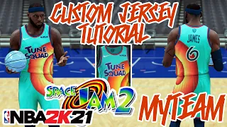 NEXT GEN SPACE JAM 2 CUSTOM JERSEY TUTORIAL! TUNE SQUAD UNIFORM! NBA 2K21 MyTeam! HOW TO MAKE!