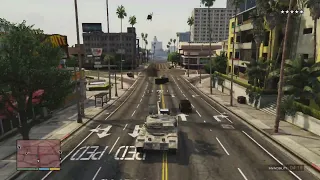 GTA V Michael FIVE STAR tank rampage