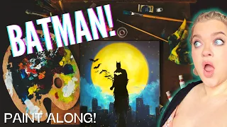 Easy Batman Painting - Learn how to paint step-by-step lesson for Dark Knight!