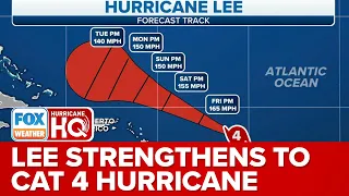 Hurricane Lee Strengthens Into Major Category 4 Storm