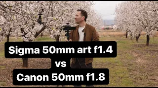 Canon Rf 50 mm f1.8 vs Sigma art 50 mm f 1.4 обзор