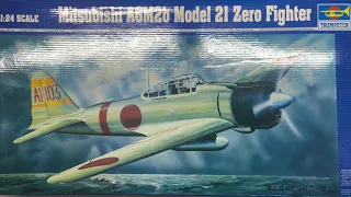 Trumpeter Mitsubishi A6M2b Model 21 Zero Fighter 1/24 Scale Model Aircraft