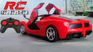 Remote Control Farrari Car with Opening Door | rechargeable Rc Luxury Car unboxing