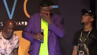 Comedian George Wallace and LaVar Walker Roast each other on stage