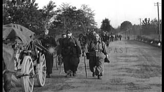 German troops march and their troop commander instructed by a US military officia...HD Stock Footage