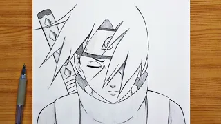 How to draw Itachi Uchiha step by step | Itachi from Naruto Easy | easy tutorial