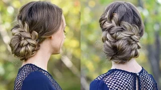 French Braid Updo | Homecoming Hairstyle | Cute Girls Hairstyles