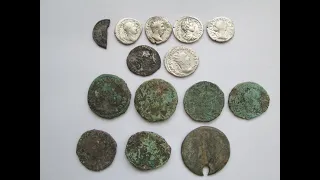 Коп по Риму . Денарії, антонініани, сестерції.  (літо 2013) roman silver coins