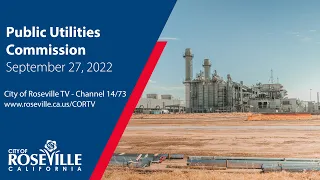 Public Utilities Commission Meeting of September 27, 2022 - City of Roseville, CA