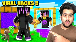 ULTIMATE MINECRAFT HACKS THAT CHANGED THE WORLD😱😱| RON9IE