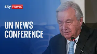 UN secretary-general Antonio Guterres news conference