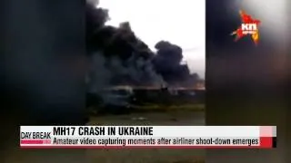 Cell phone video capturing moments after MH17 crash in Ukraine emerges   말레이기 격추