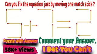 5+7=2.MatchStick Puzzle with Answer.